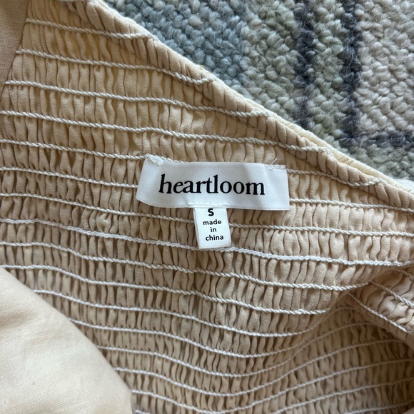 Heartloom Theo Dress. Ivory with gold stitching. Size S. - Picture 6 of 6